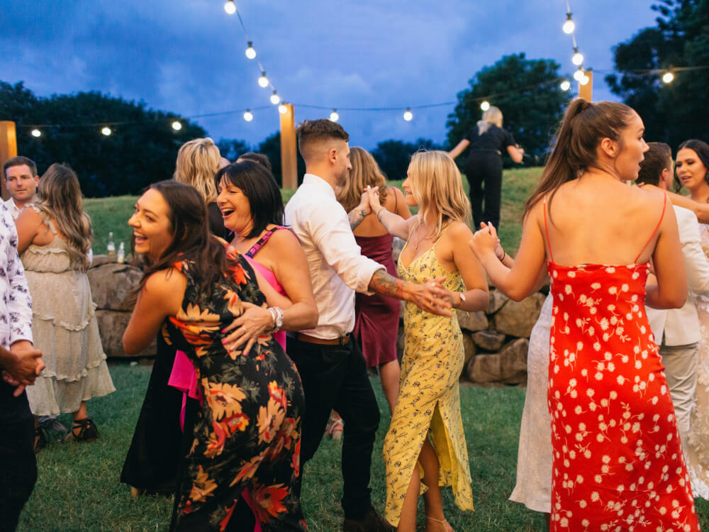 DJ Corey Wedding Outdoor Dancing Guests